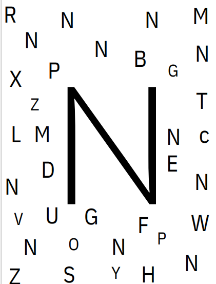 CAÇA LETRA N