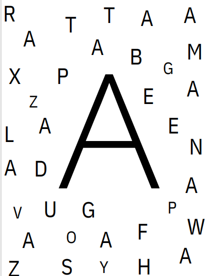 caça letra A