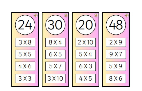 tablas de Multiplicar