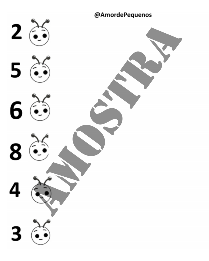 amostra atividade da largatinha