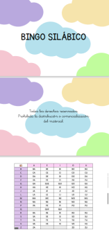 muestra bingo silabico